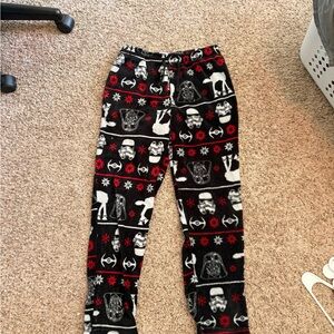 Star Wars Black and White Kids Pajama Bottoms with Red Accents